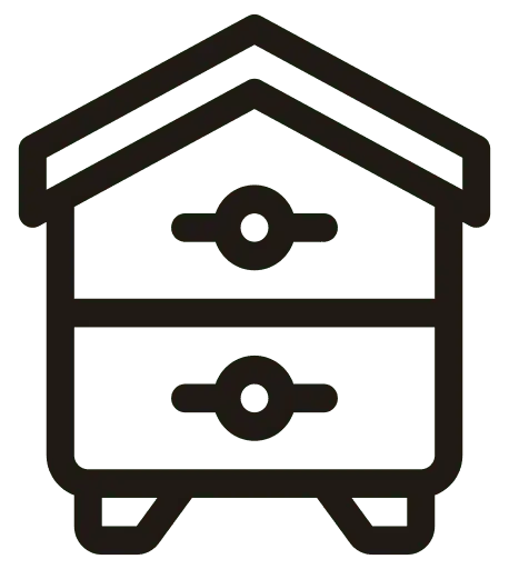 bikupaikon med träställ